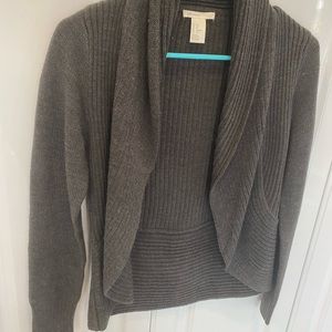 Knitted ribbed cardigan
